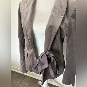 Ann Taylor Gray velvet blazer